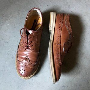 BDG brown brogue style oxfords